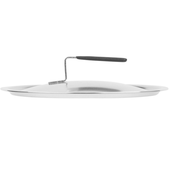 9 13/16-inch Wear-Ever® domed aluminum cover with satin finish and dipped handle