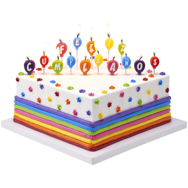 Feliz Cumpleaños Balloons Specialty Candles