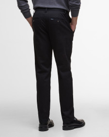Sueded Sateen Slim Trousers Black