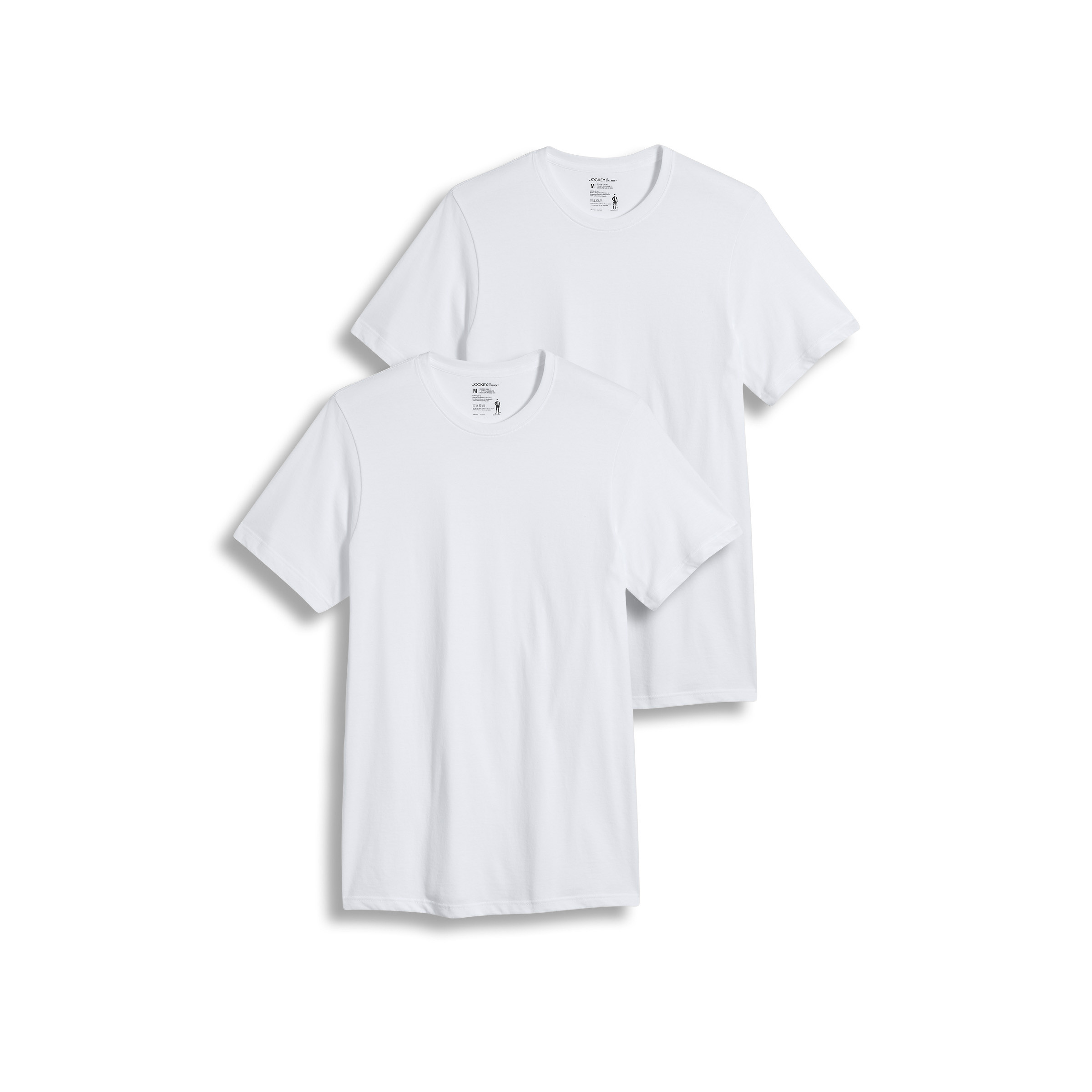 Jockey Men’s Tall Man 100% Cotton Classic Crew Neck Undershirt – 2 Pack