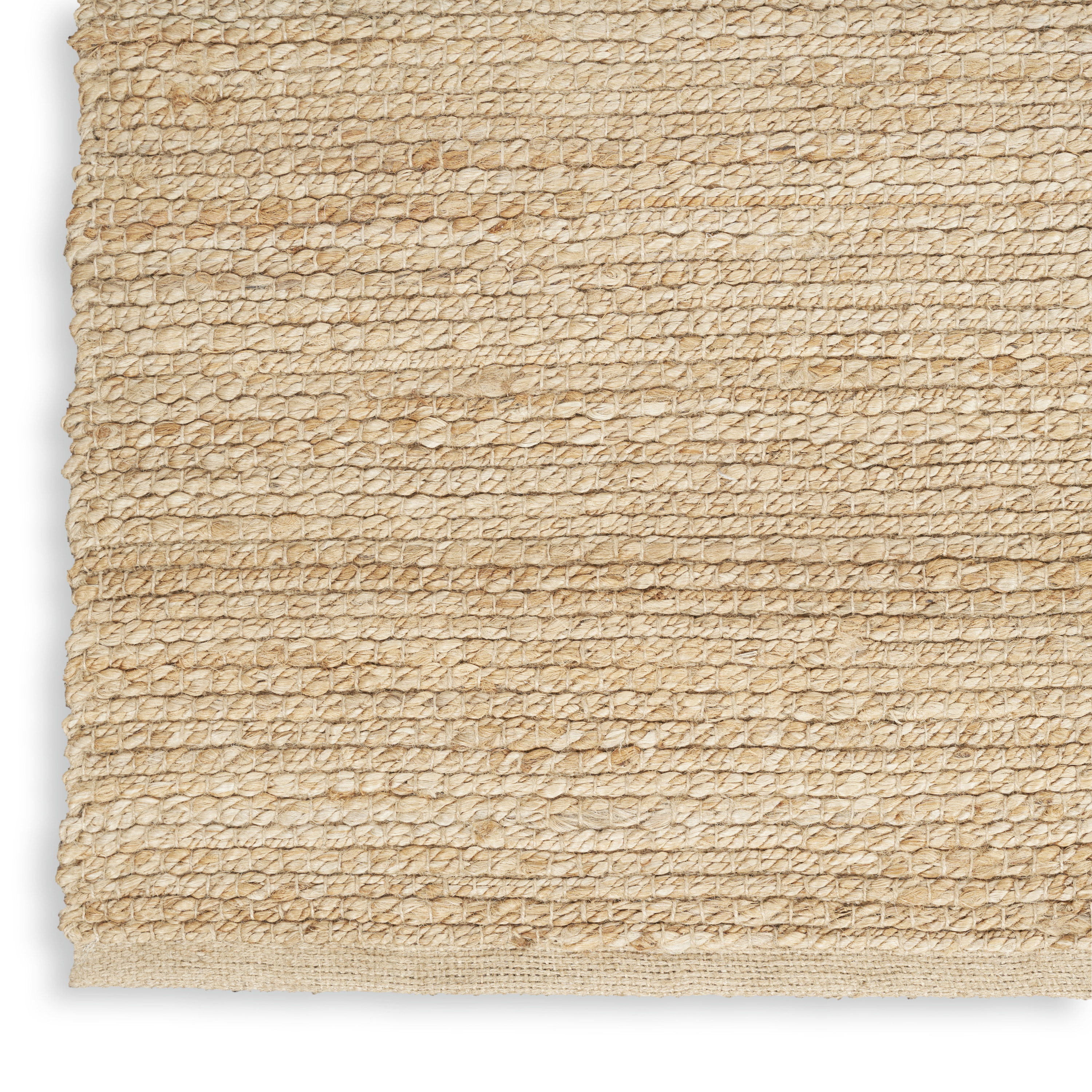Nourison Natural Jute 2' x 6' Bleached Farmhouse Indoor Rug