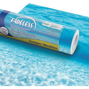 Bulletin Board Art Paper, Under The Sea, 48" x 50', 1 Roll