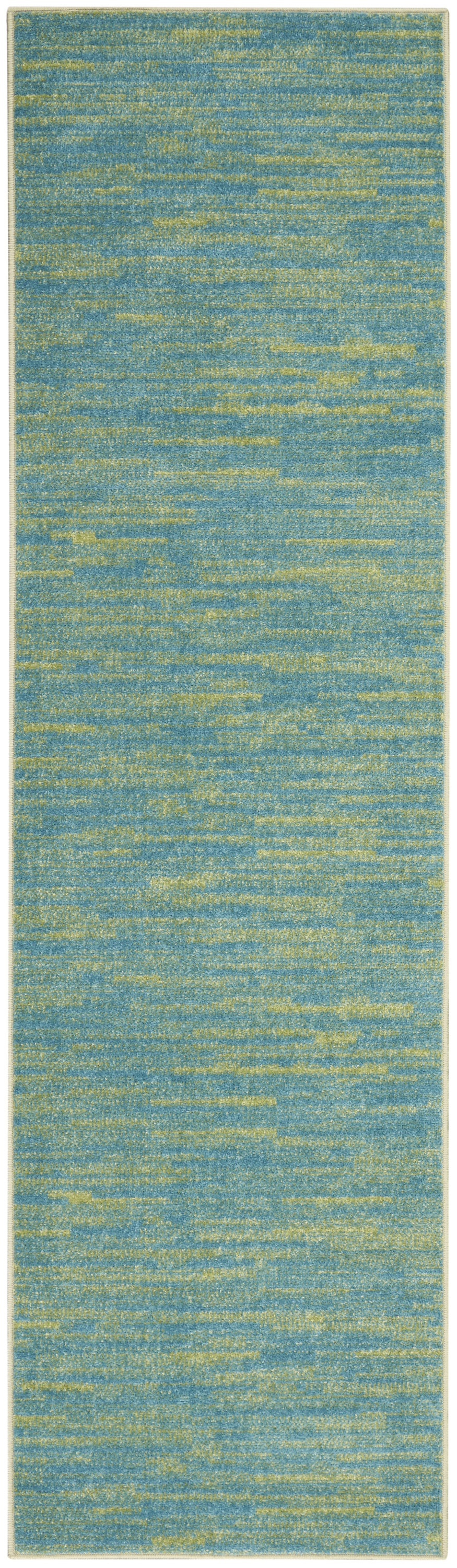 Nourison Nourison Essentials 2'2" x 20' Blue Green Outdoor Rug