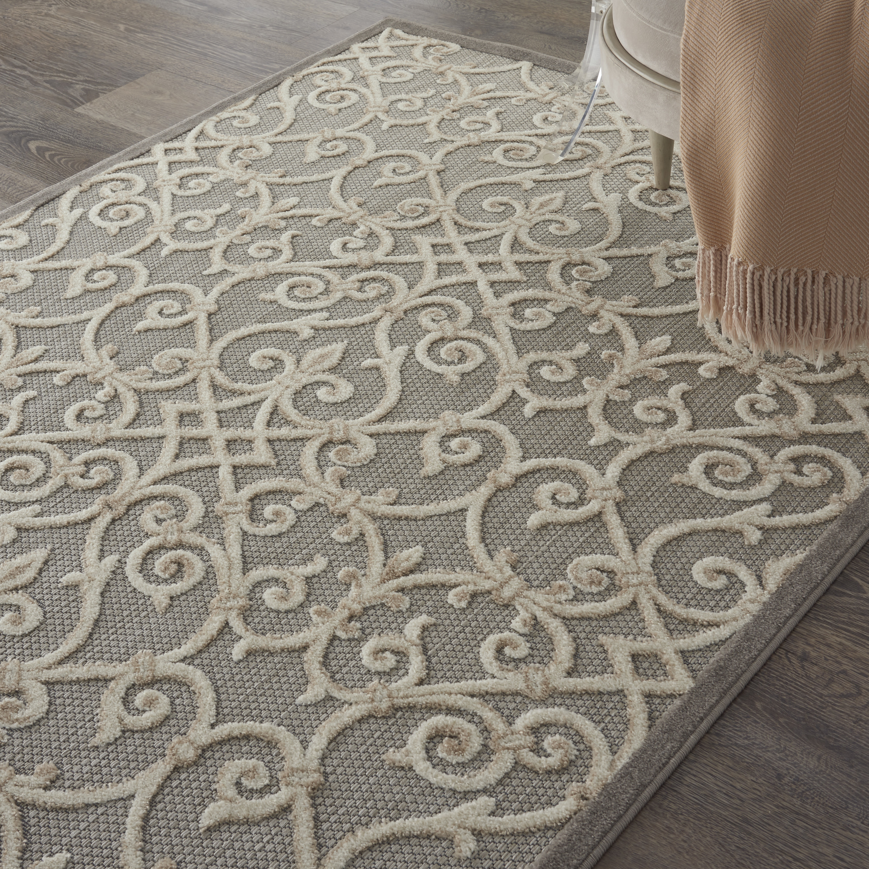 Nourison Aloha 5'3" x 7'5" Natural Contemporary Rug