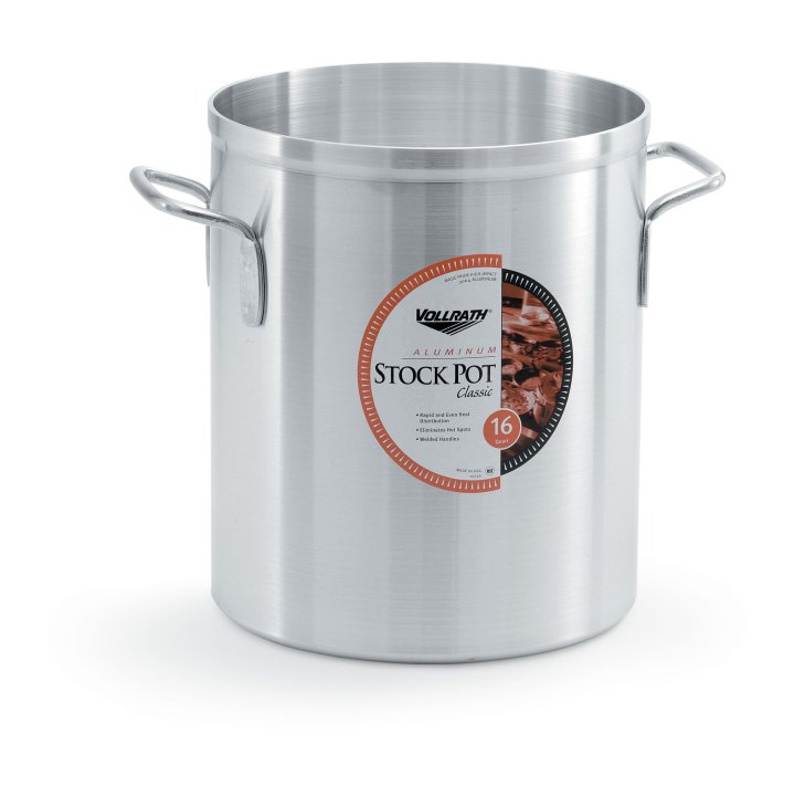 16-quart Wear-Ever® Classic™ aluminum stockpot in natural finish