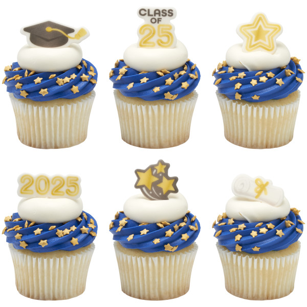 2025 Graduation Assortment Disks SugarStyle® Edible Decorations