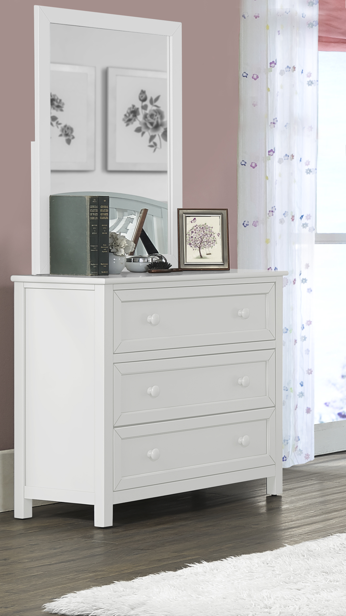 Schoolhouse 4.0 3 Drawer Chest and Mirror