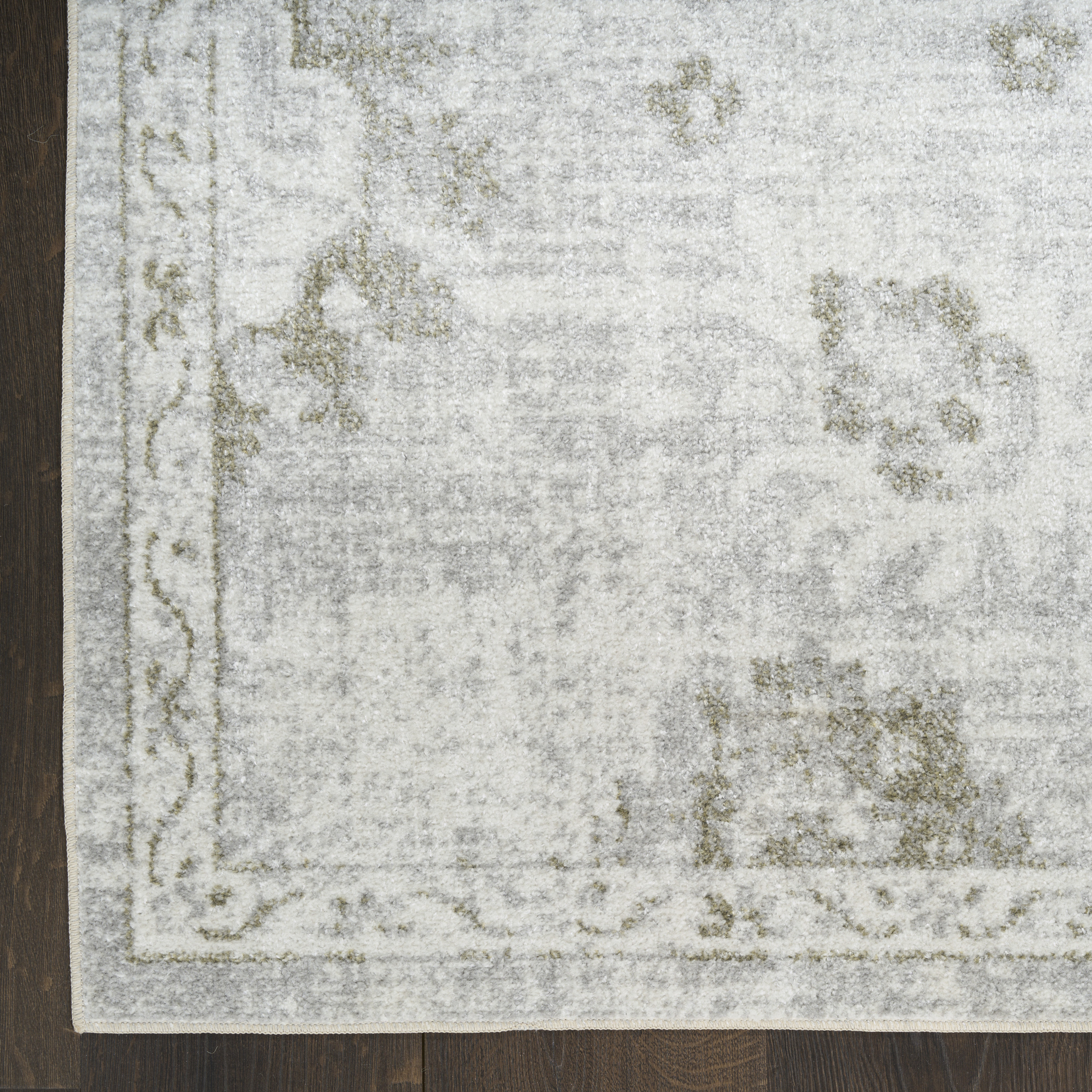 Nourison Astra Machine Washable 4' x 6' Ivory Vintage Indoor Rug