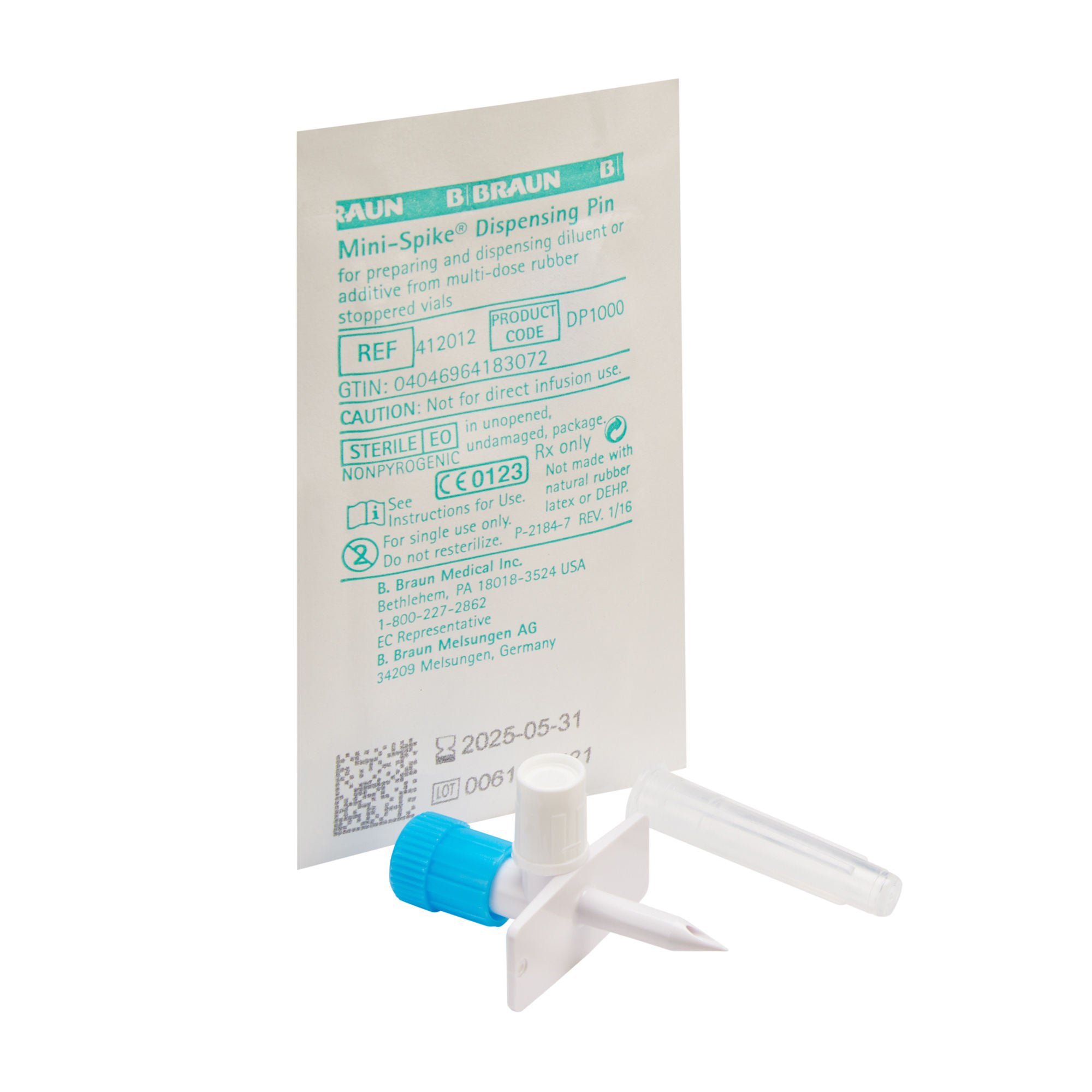 Mini-Spike® IV Additive Dispensing Pin, Needle-free, Luer Lock