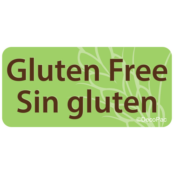 Gluten Free/Sin gluten Promotional Label