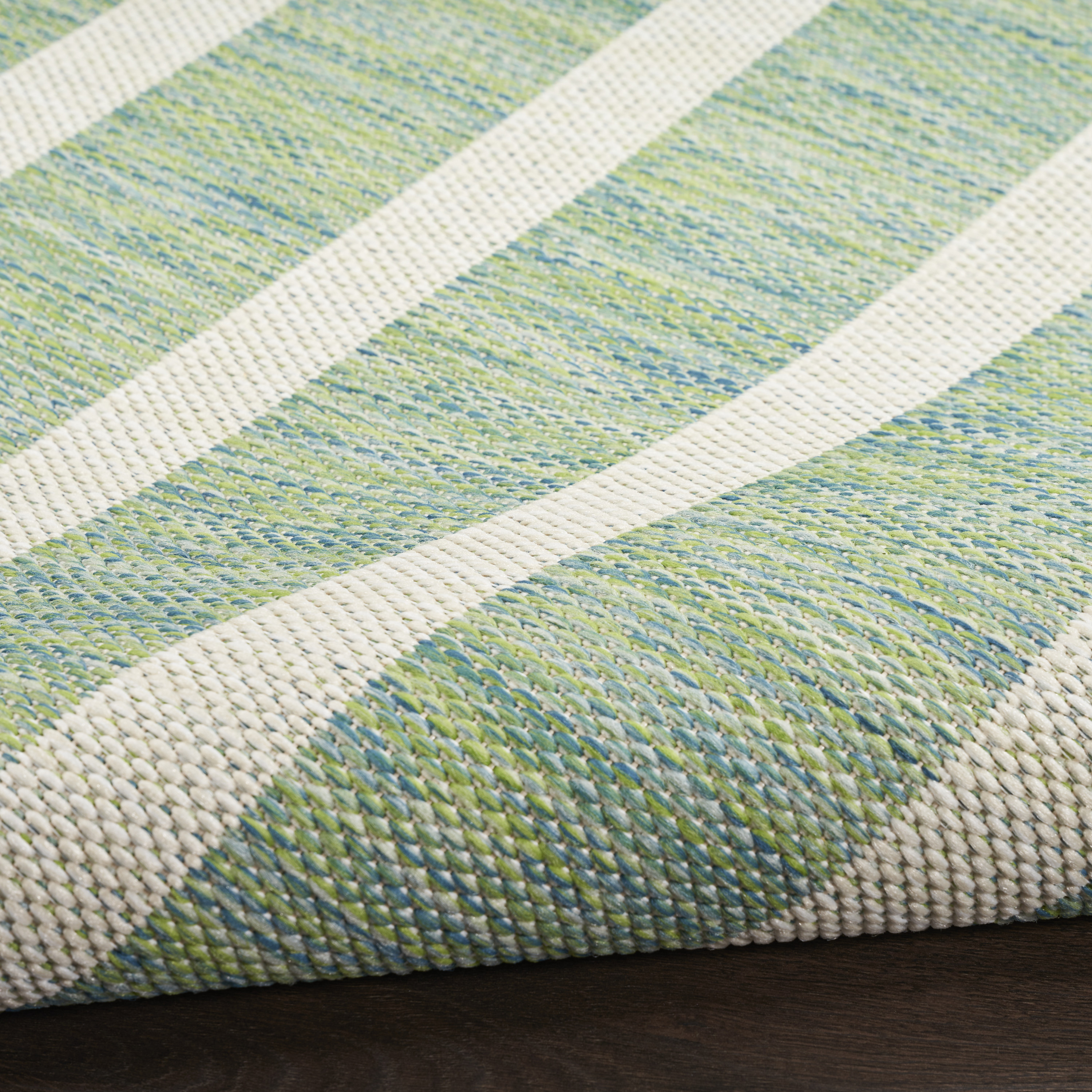 Nourison Positano 2'2" x 12' Blue Green Ivory Modern Rug