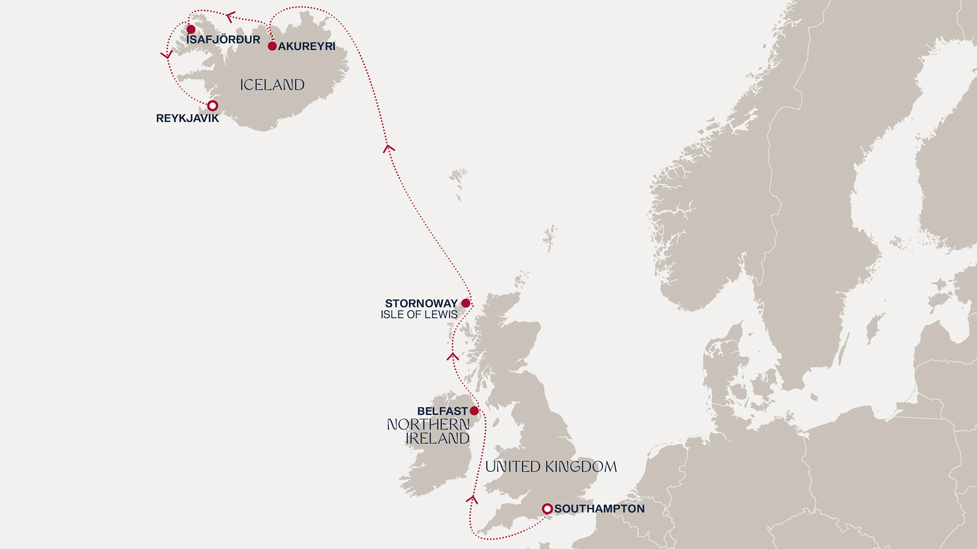 Itinerary map