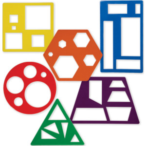 Geometry Stencils, 6 Shapes and Colors