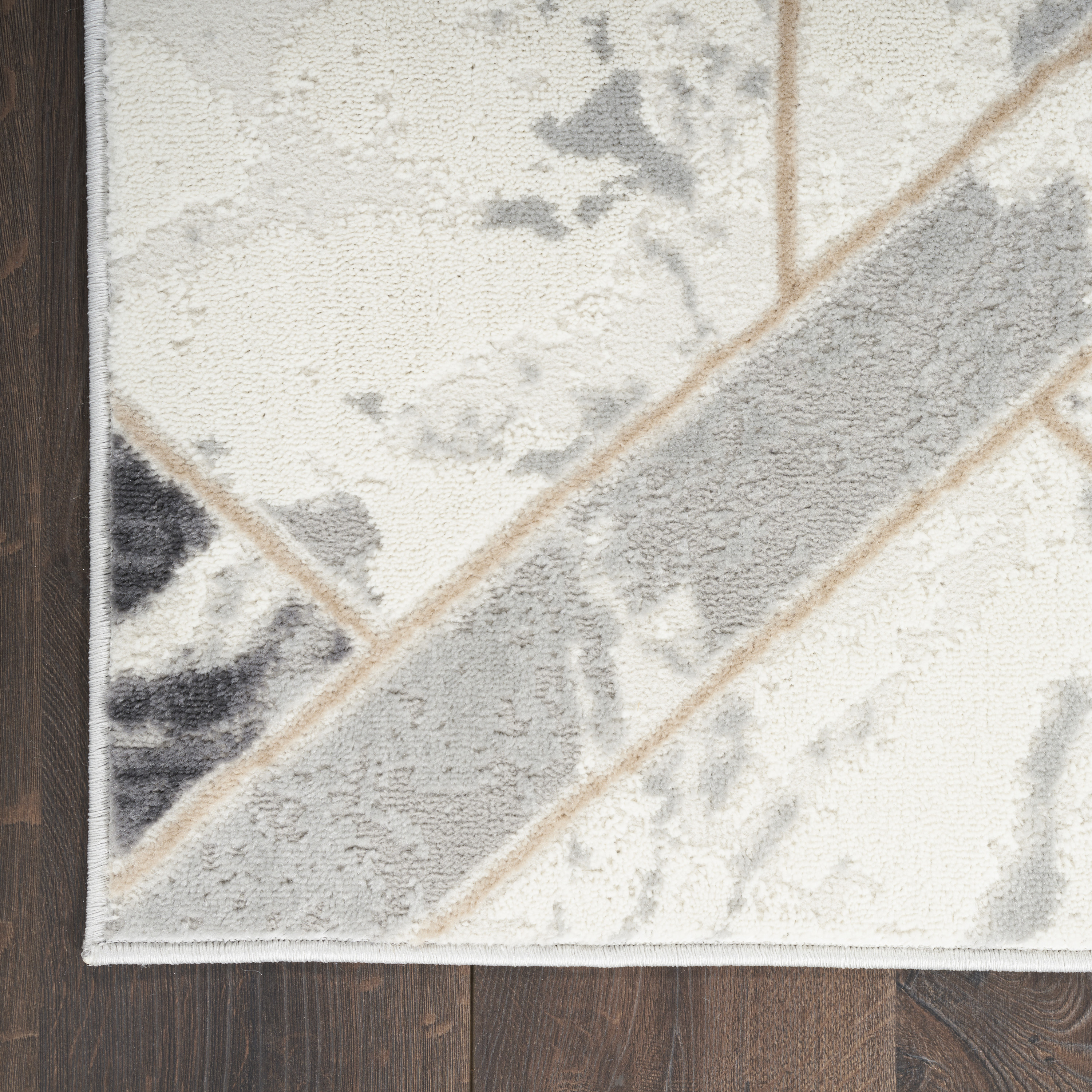 Nourison Elation 2' x 3' Ivory Grey Modern Indoor Rug