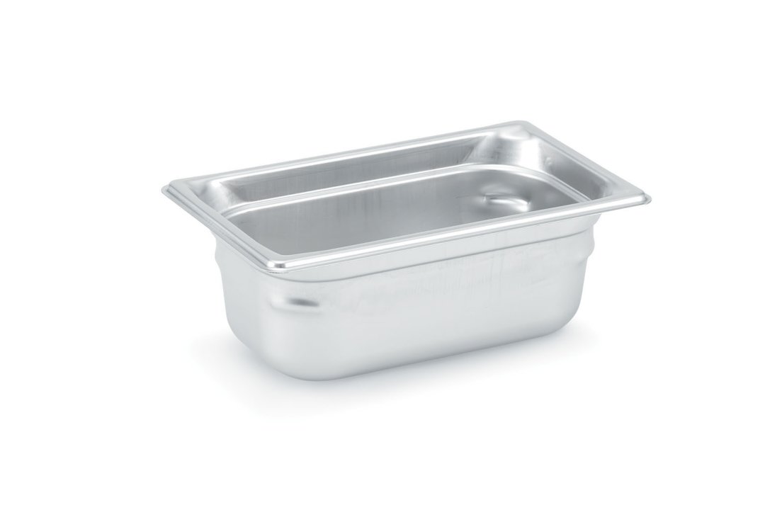 Fourth-size 4-inch-deep Super Pan 3® stainless steel steam table pan