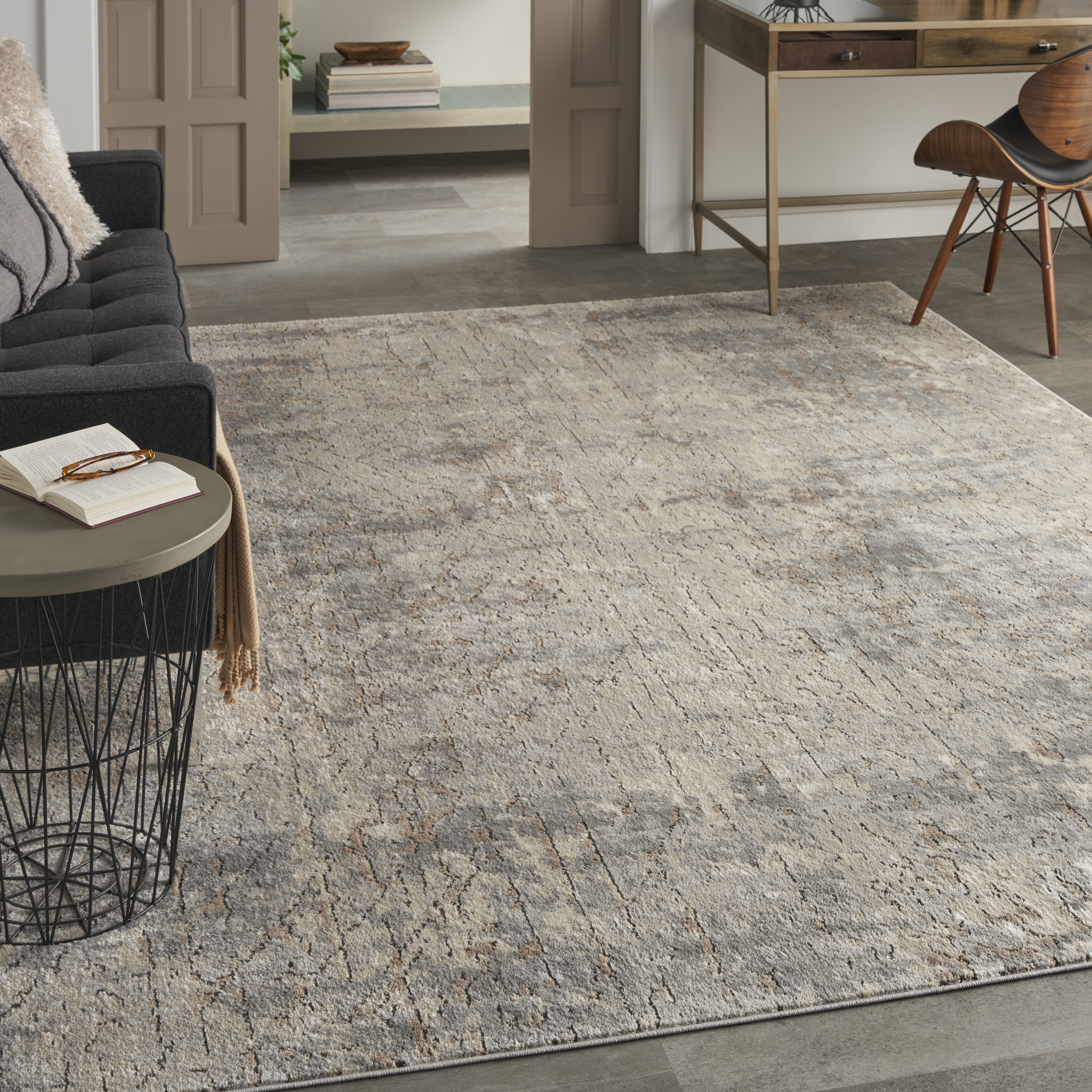 Nourison Quarry 6'7" x 9'6" Beige Grey Modern Indoor Rug
