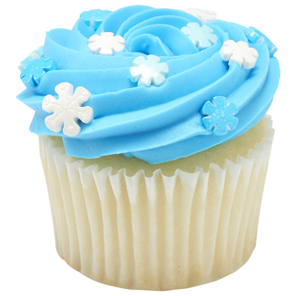 Snowflakes Shapes - Red 3 Free Sugar Candy Decorations