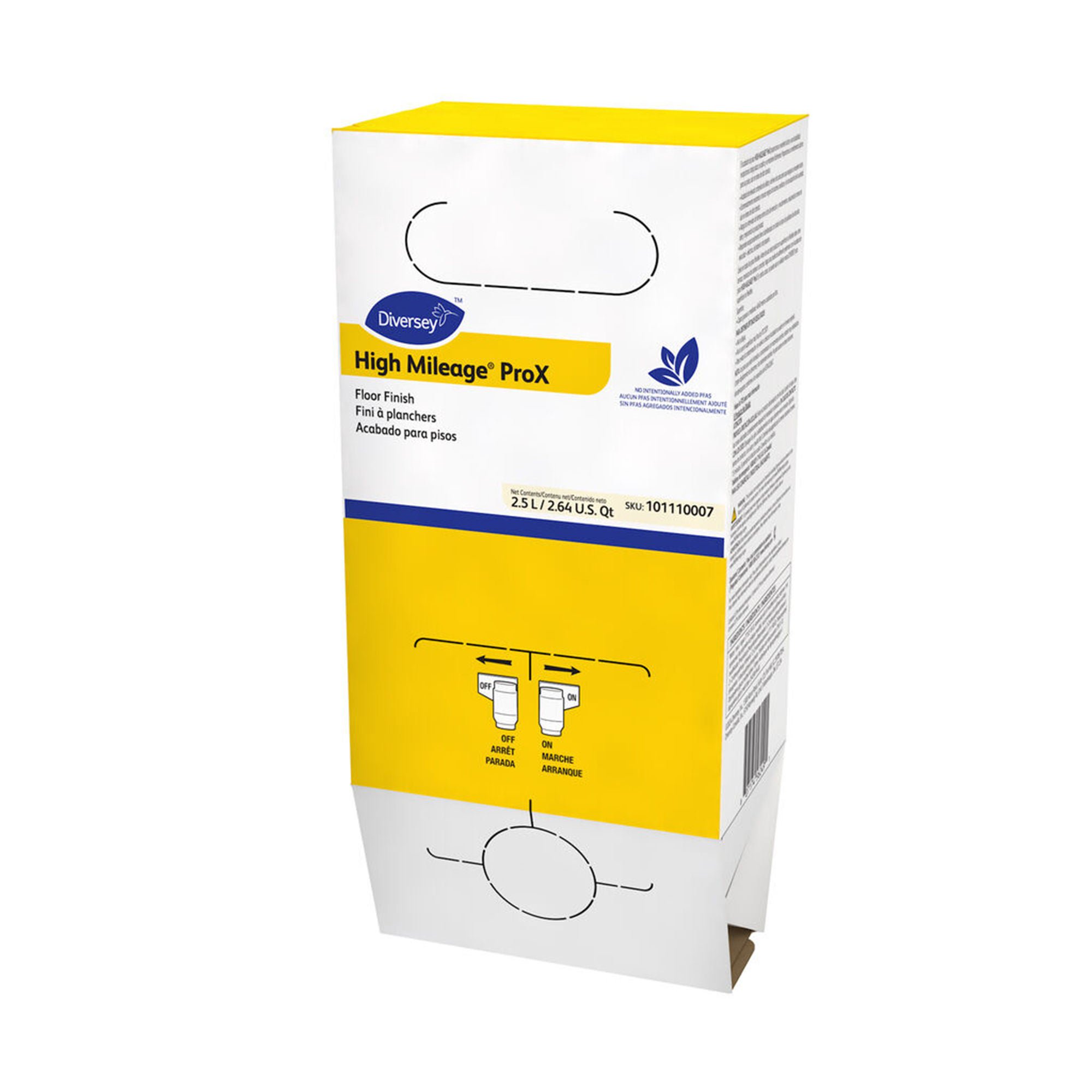 Floor Finish High Mileage® ProX Liquid 2.5 Liter Dispenser Box Mild Scent For ProSpeed® Dispensing System
