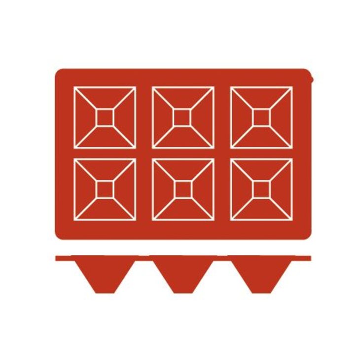 Molde de silicona GN 1/3 en forma de Pirámide de 7,1 centímetros