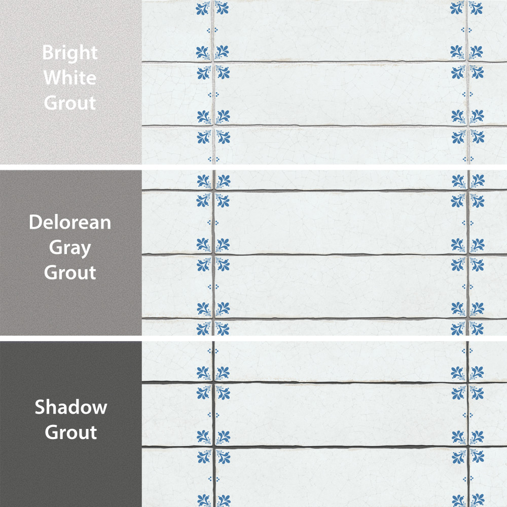 Crackle White Décor 2-7/8 in. x 11-7/8 in. Ceramic Wall Tile