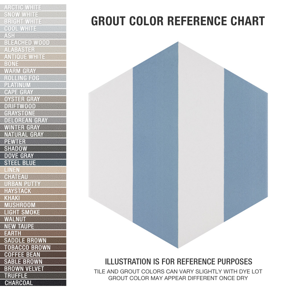 Sample – Porto Capri Hex Niagara Porcelain Floor and Wall Tile