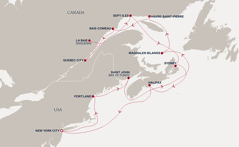 Itinerary map