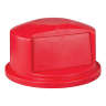 Rubbermaid Commercial, BRUTE, Dome, Resin, 32 gal, Red, Receptacle Lid