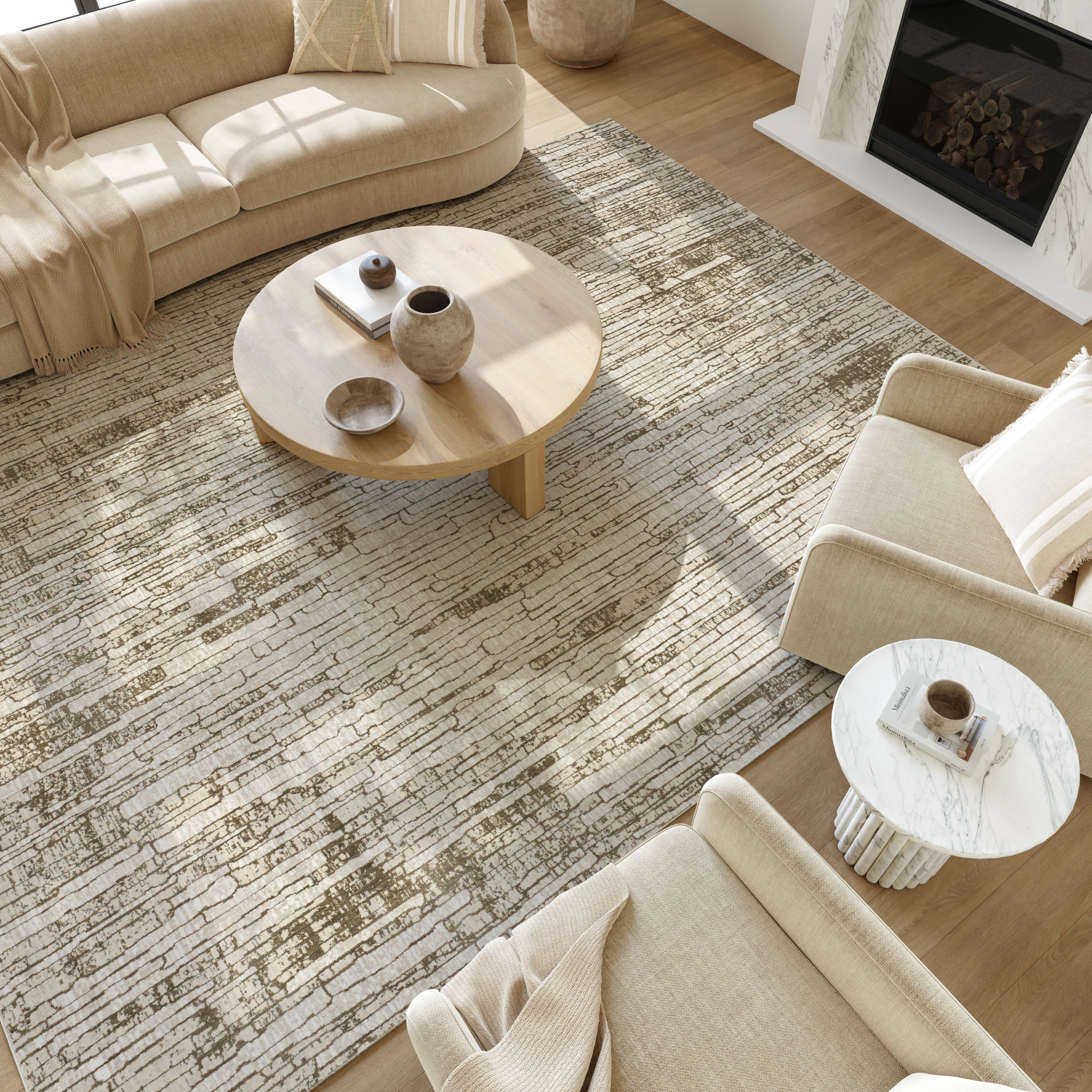 Nourison Soft Structure 5'3" x 7'3" Mocha Modern Indoor Rug