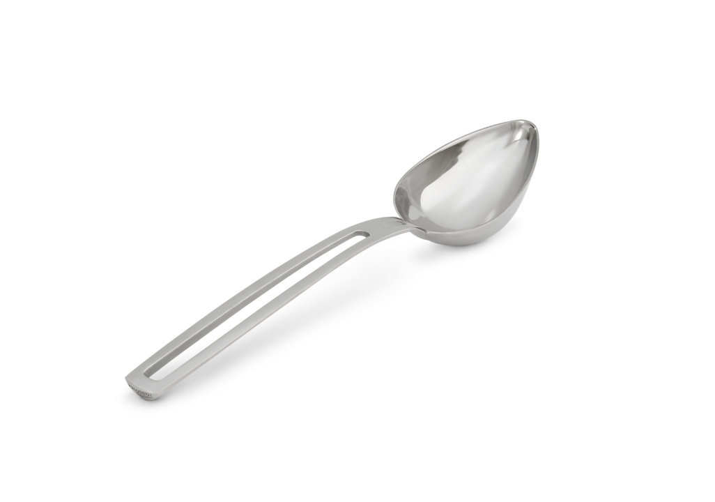 ⅓-cup Miramar® contemporary stainless steel solid oval serving spoon