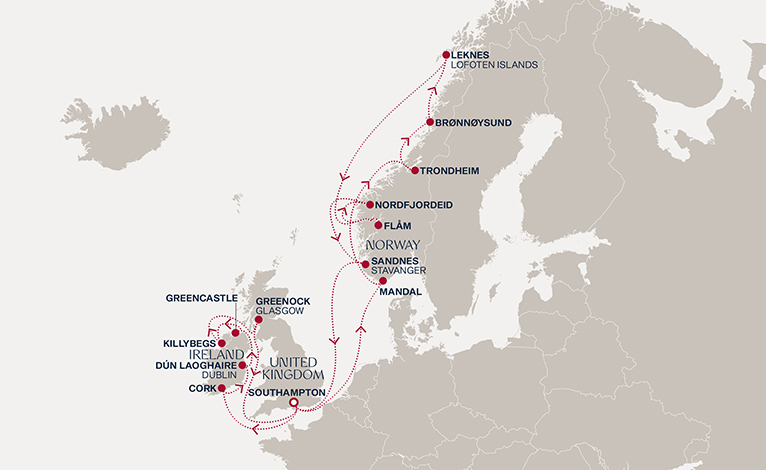 Itinerary map