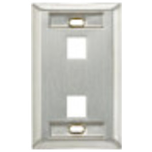 Leviton 43080–2S4 Wanddose – Edelstahl, 4 Port, Für Schnelle Installation, 2-fach