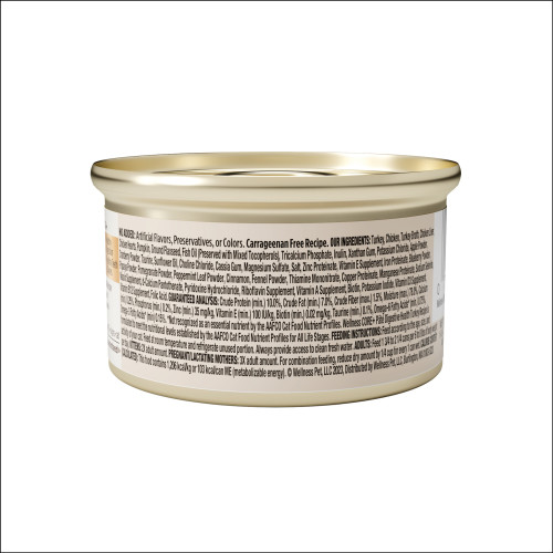 Wellness CORE+ Digestive Health Turkey back packaging