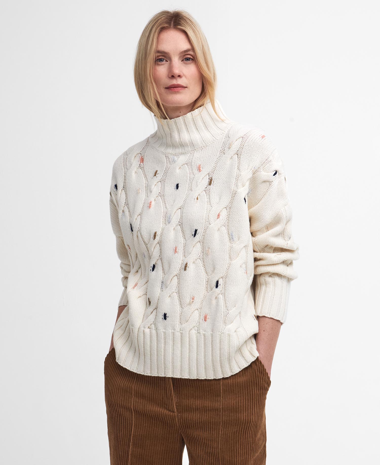 Fleur Cable-Knit Cardigan image number 0