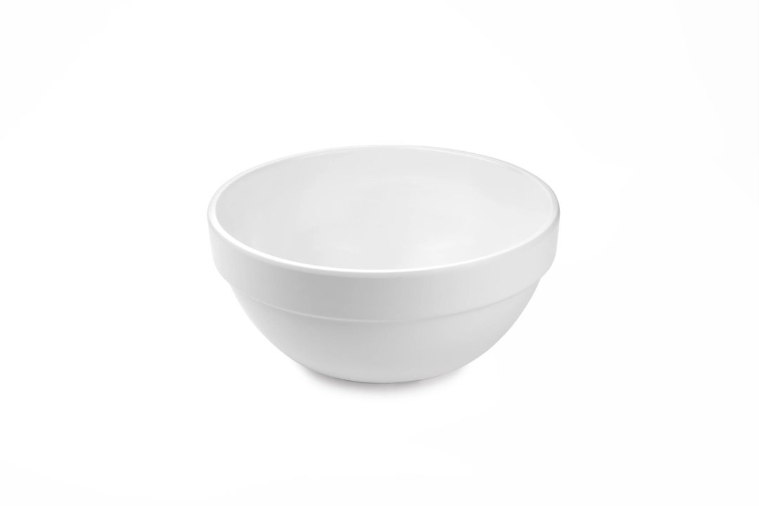 Bol redondo colección Venus de 22,5 cm melamina en color blanco