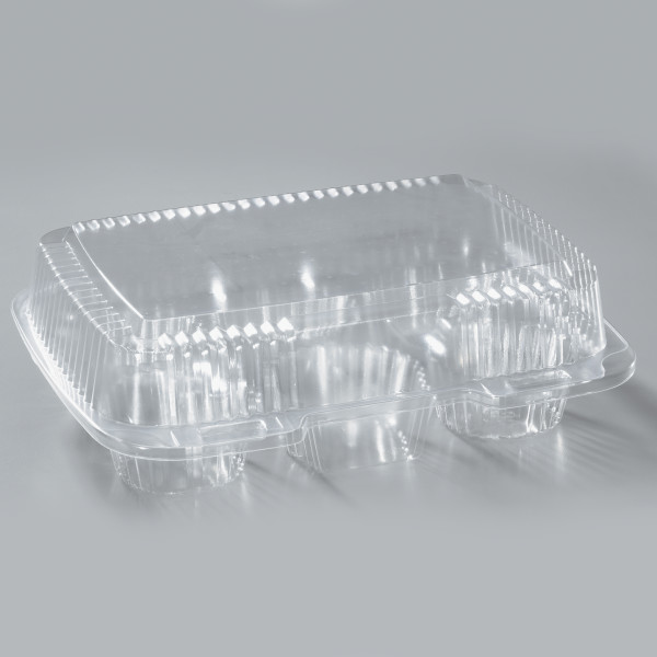 3.75" High 6 Count Cupcake Tray Dome and Base