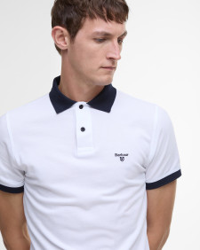 Lynmouth Tipped Polo Shirt Classic White
