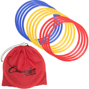 Speed Ring Set, 18 Inch, Red/Yellow/Blue, Set of 12