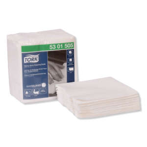 Tork, Heavy Duty, 1 ply, 12.60"x13.00", Nonwoven Fabric, Industrial Wipers, White