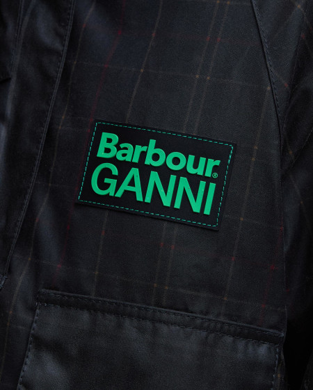 Barbour x GANNI Tartan Waxed Anorak