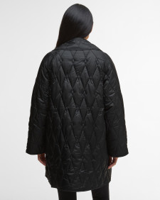Cosette Quilted Duffle Coat Black/Onyx Tartan