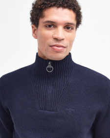 Maglione con mezza zip in lana d'agnello Essential 