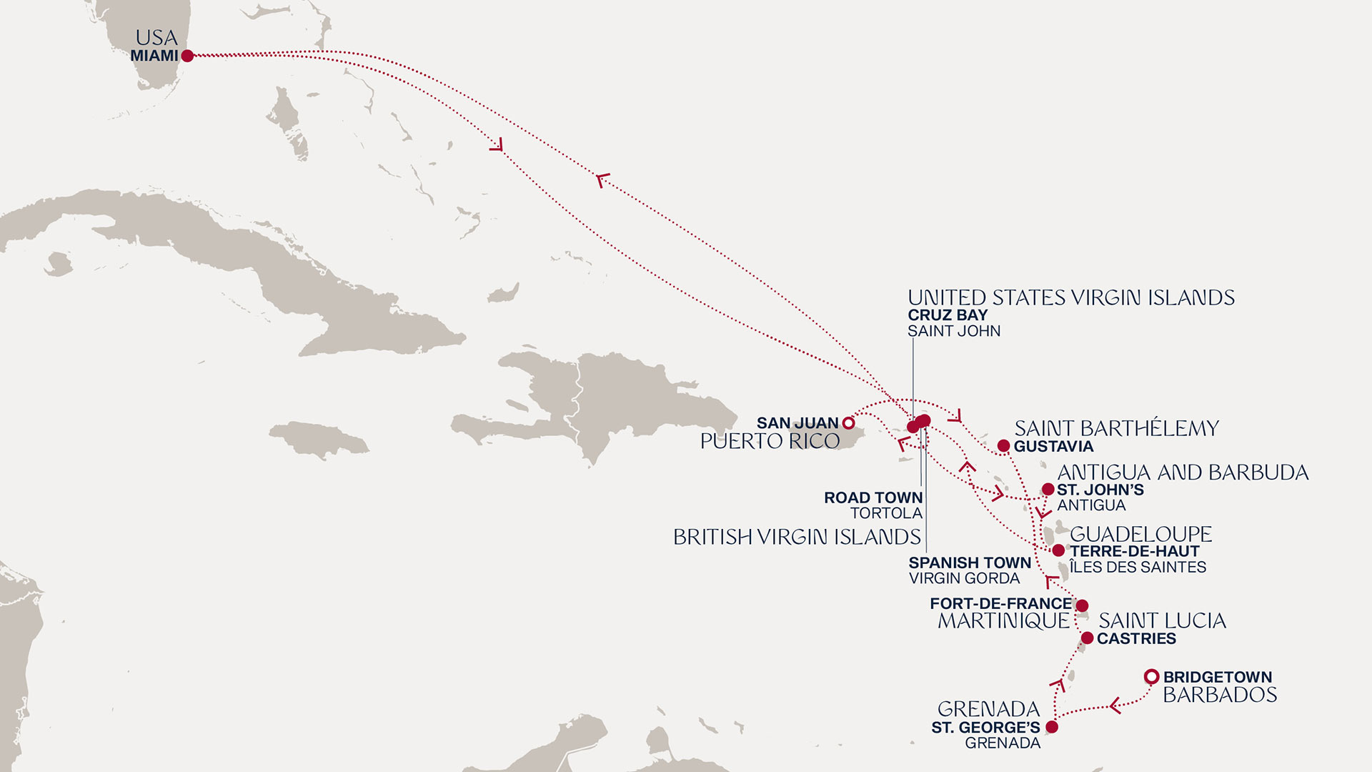 Itinerary map