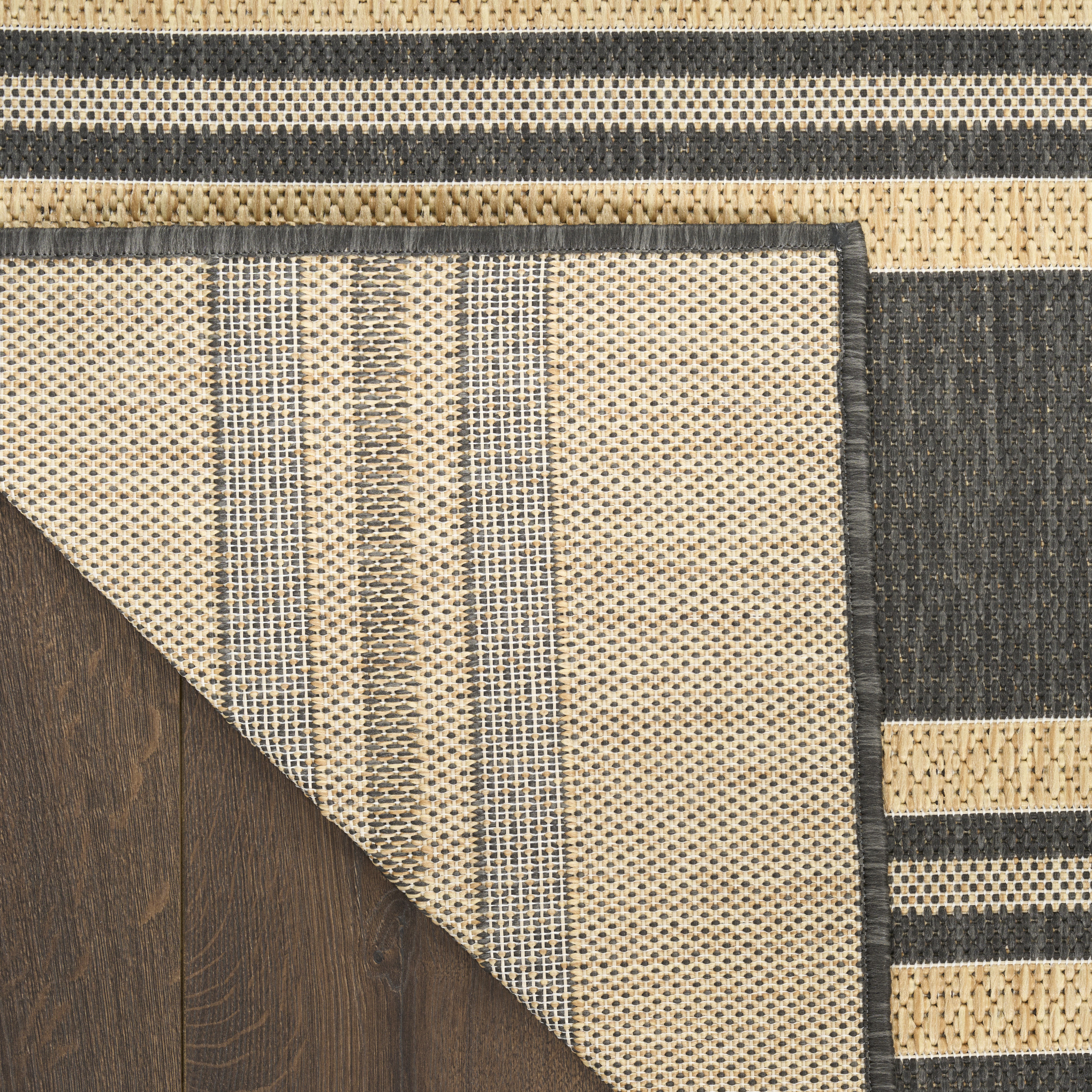 Nourison Horizon Indoor/Outdoor 9' x 12' Charcoal Modern Rug