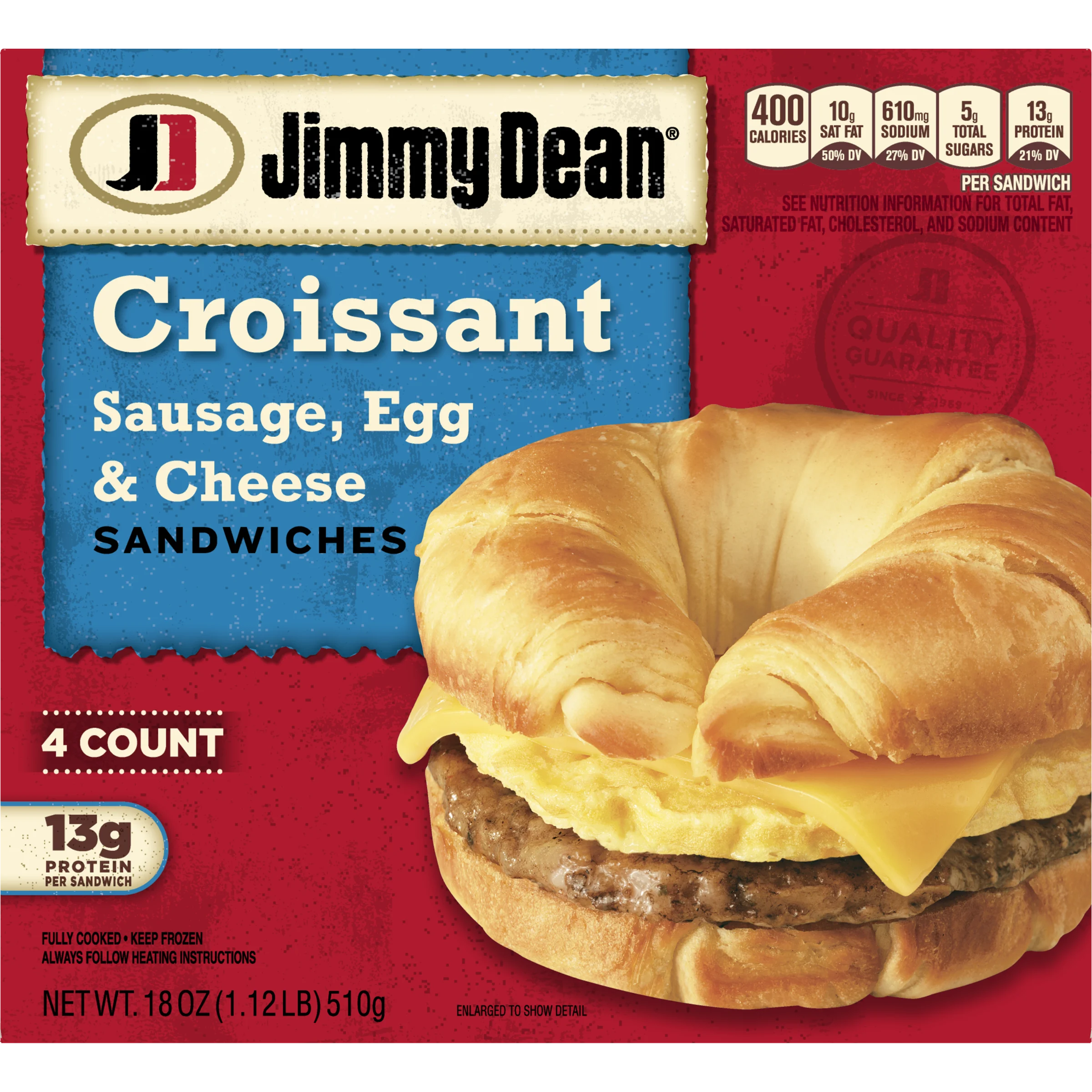 Sausage, Egg & Cheese Croissant Sandwiches