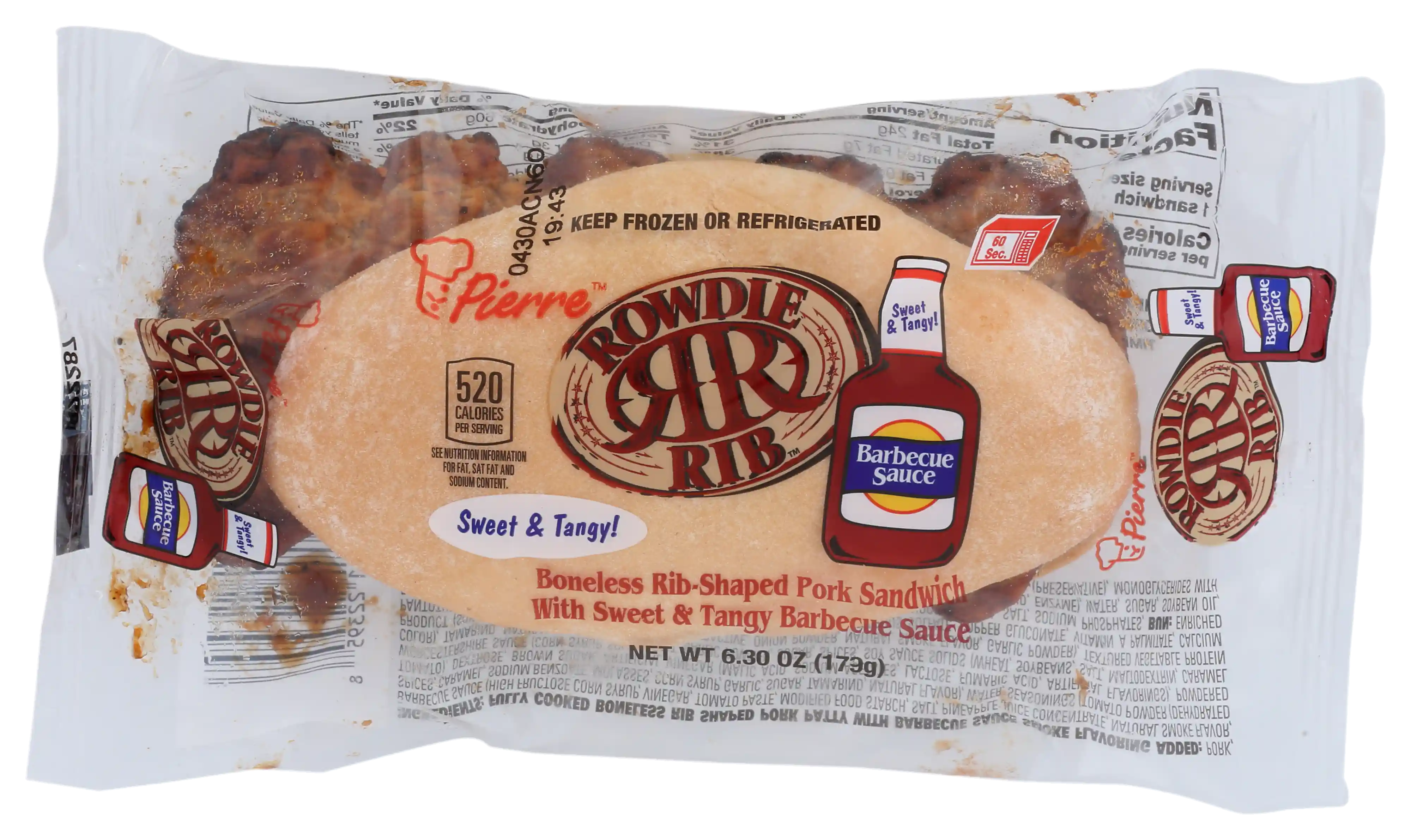 Pierre® Rowdie Rib™ Sweet And Tangy Barbecue Pork Rib Sandwich_image_21