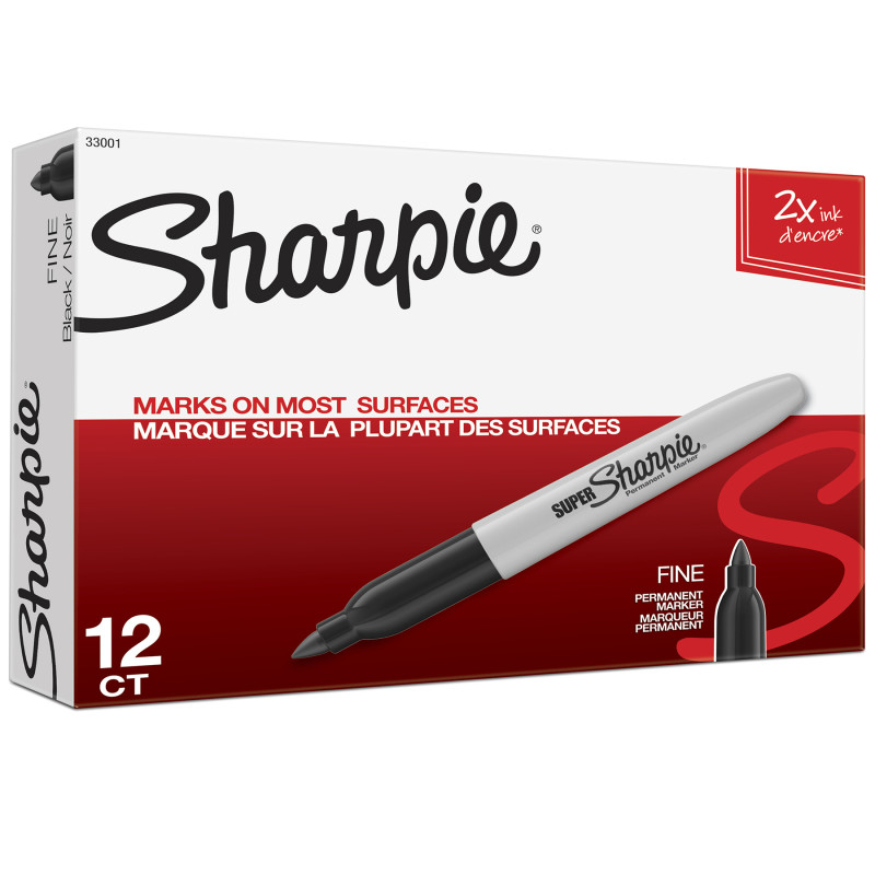 SANFORD+SHARPIE+SUPER+BLACK+12+PACKS+-+33001