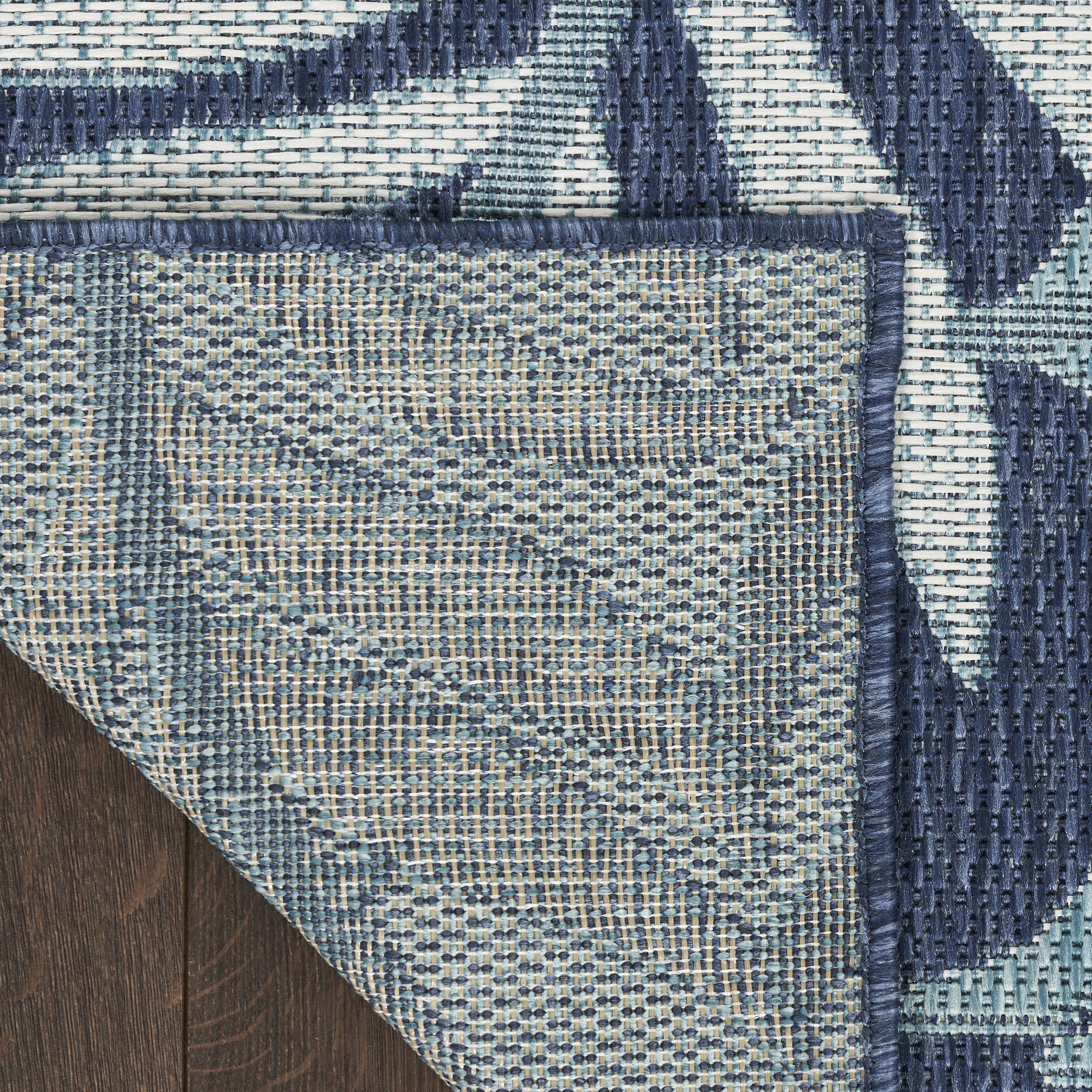Nourison Garden Oasis 8' x 10' Navy Tropical Rug