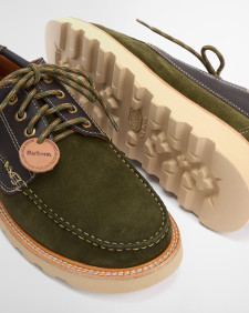 Barbour x Wildbunch Styles Southfield Moccasins Green/Brown