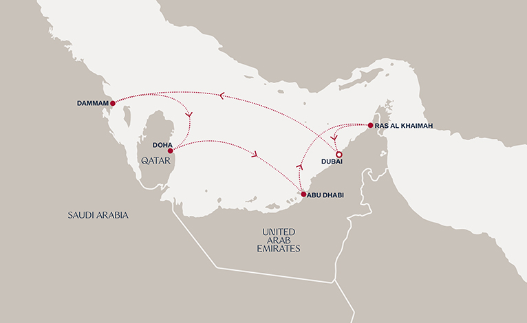 Itinerary map