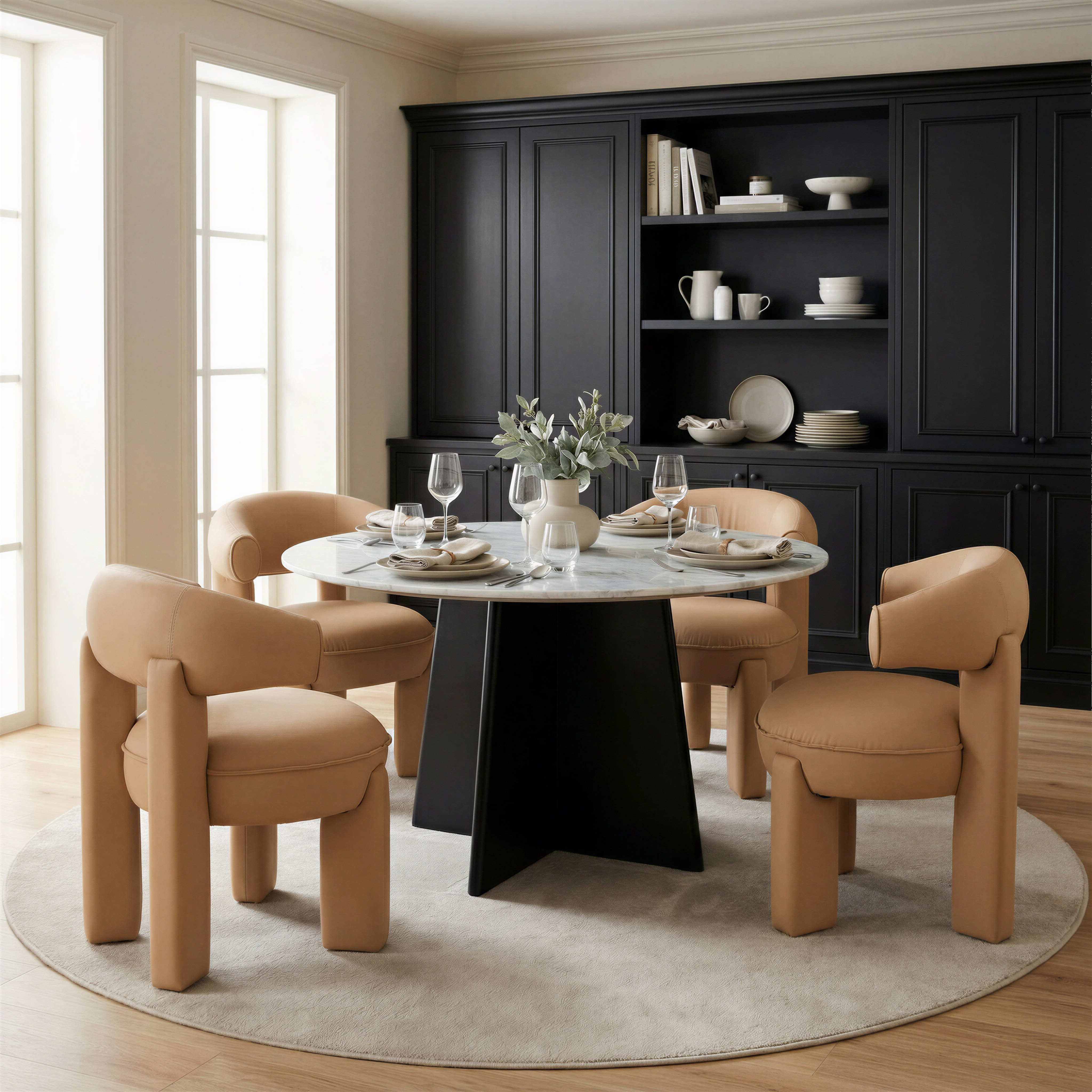 Strela Dining Table White & Black product image
